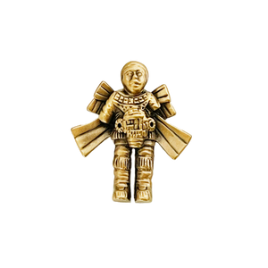 Rocketman Antique Gold Pin